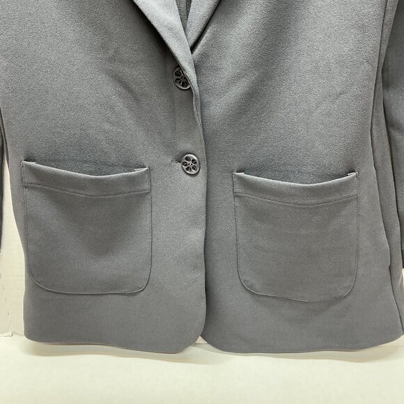 SMALL BLAZER NWT Attitudes by Renee Solution Utilitarian Blazer CHARCOAL COLOR - Picture 6 of 9